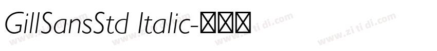 GillSansStd Italic字体转换
